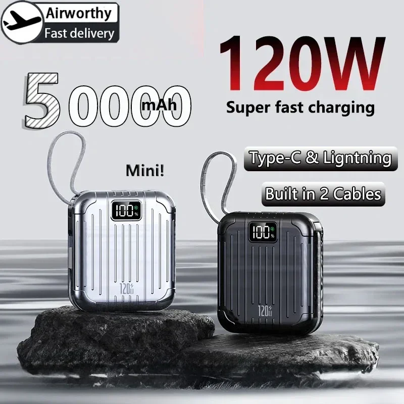 Solar Charger Panel Foldable - 50000mAh Mini Compact Convenient PowerBank PD20W