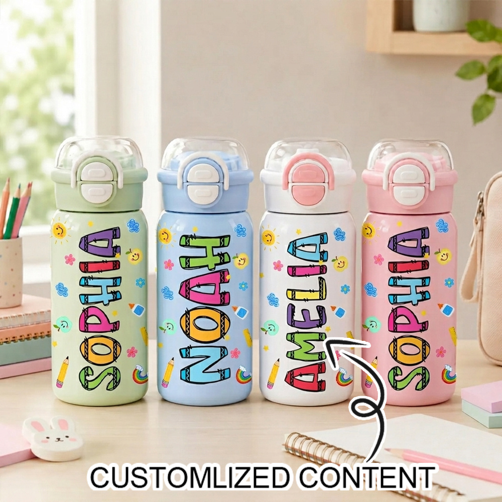 Stainless Steel Straw - Custom Name Kids Stainless Steel Water