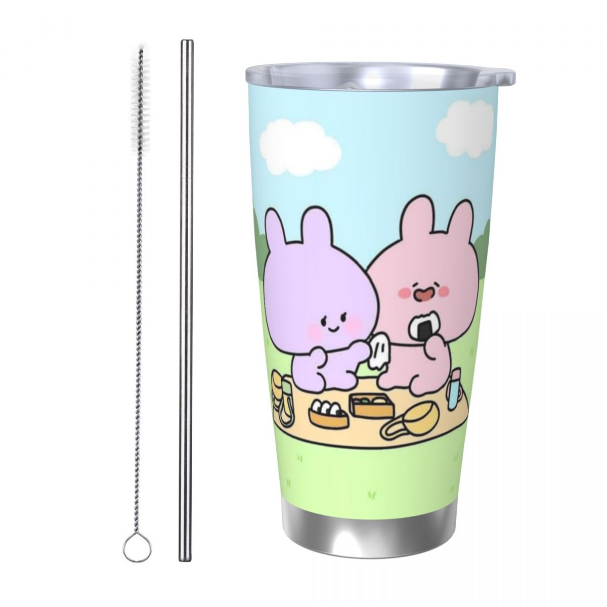 Stainless Steel Straw - Asamimichaan Cute Asamimi 20oz Stainless Steel