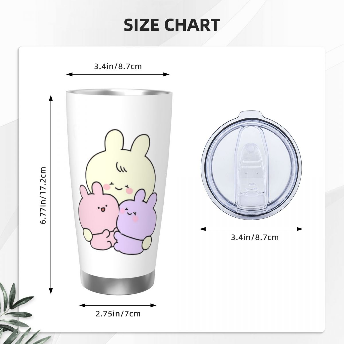 Asamimichaan Cute Asamimi 20oz - Stainless Steel Straw 评论和价格