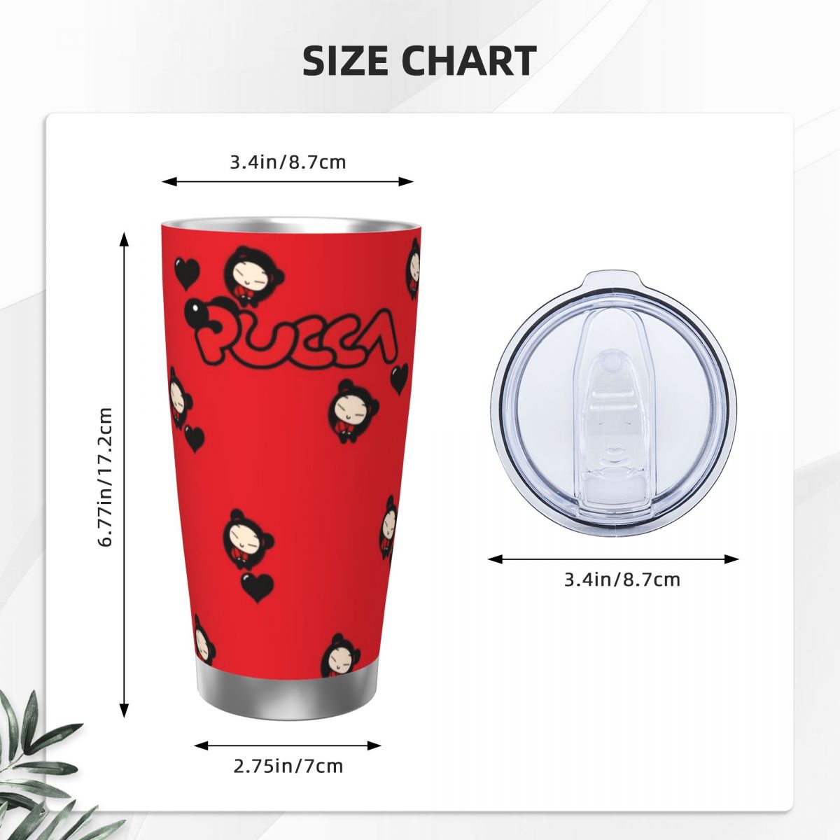 Cute Cartoon Pucca 20oz Stainl - Stainless Steel Straw 评论和价格