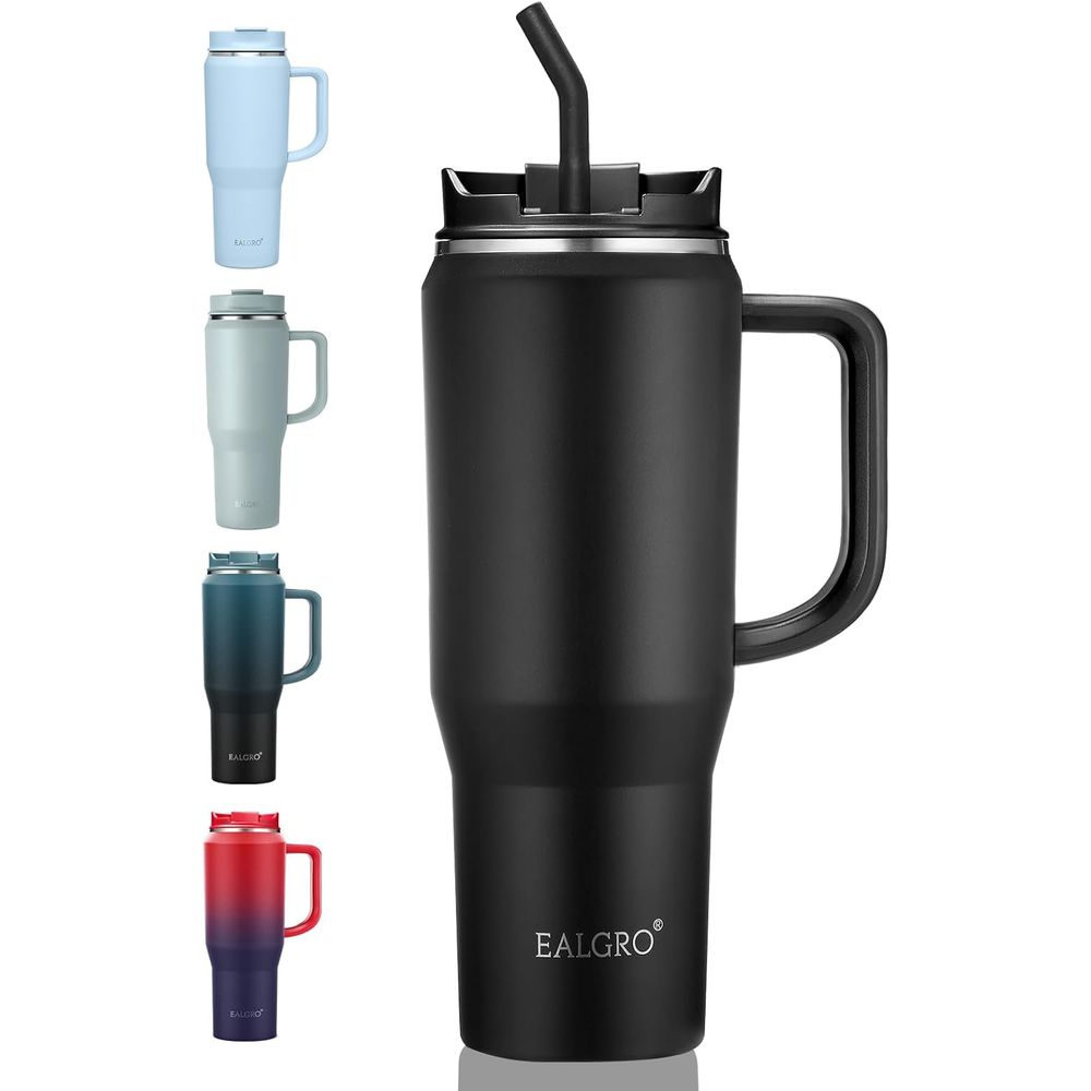 40 oz Insulated Travel Mug wit - Stainless Steel Straw 评论和价格